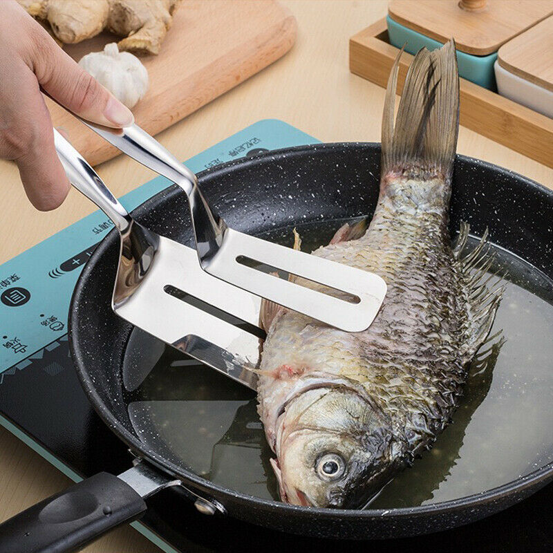Heavy-Duty Stainless Steel Steak Clamp Tongs – Multi-Purpose Clip for Meat, Bread, BBQ & Cooking