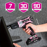 Bielmeier 20V Pink Cordless Drill & 236-Piece Tool Kit with Bag