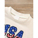 Baby Boy 4th of July Outfit Set – USA Letter Print T-Shirt & Shorts, Independence Day Celebration Clothes