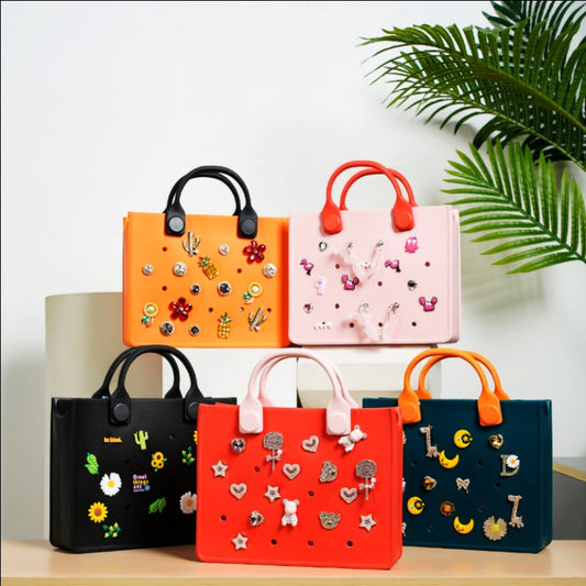 Waterproof EVA Tote Bag 👜 Women’s Handbag with Shoulder Strap – Stylish Beach & Everyday Tote