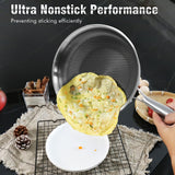 Honeycomb Stainless Steel Non-Stick Frying Pan – 10 in Skillet (1-Piece)