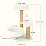 Multi-Layer Indoor Cat Tree – Climbing Tower with Scratching Posts & Interactive Ball Toy