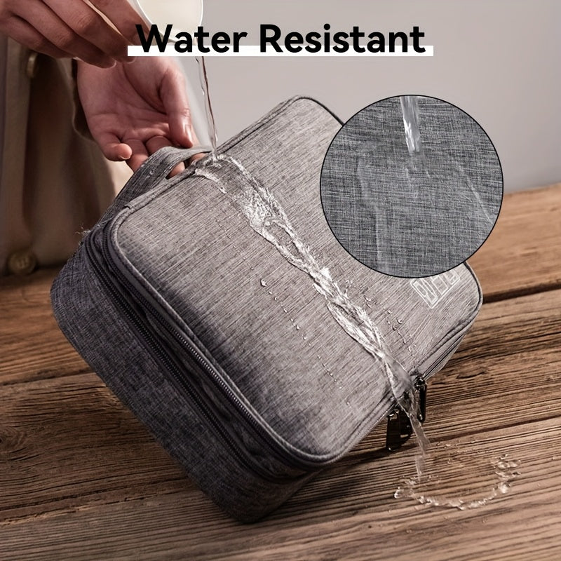5-Color 3-Layer Multifunctional Travel Digital Storage Bag – Waterproof Cable & Charger Organizer Pouch 📦