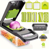 16-in-1 Vegetable Chopper Set – Multi-Blade Slicer with Container & Peeler - PulinGO