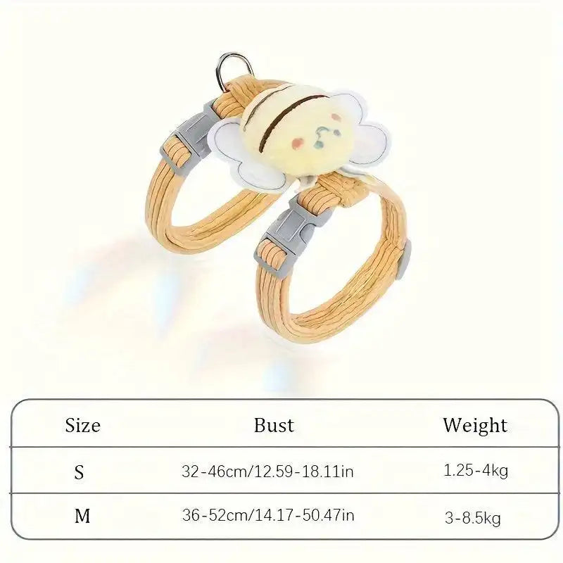 Red Adjustable Anti-break Out Special H Font Chest Strap Cat Leash Set - PulinGO