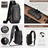 Men’s Waterproof Motorcycle Chest Bag – Anti-Theft Oxford Fabric Shoulder Bag for Travel, Hiking & Outdoor Use
