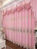 European-Style Luxury Embroidered Curtains – 2 Panels, Modern Bedroom Blackout Drapes Without Valance