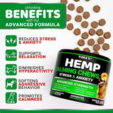 2-Pack Hemp Calming Chews for Dogs – Advanced Anxiety & Stress Relief Treats with Melatonin & Hemp Oil