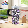 Sanrio Kuromi 14 oz Stainless Steel Insulated Water Bottle with Handle & Straw – BPA-Free, All-Season Gift