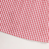 Toddler Kids Girls Back to School Dress – Smocked Collar Puff Sleeve Plaid Embroidered Outfit