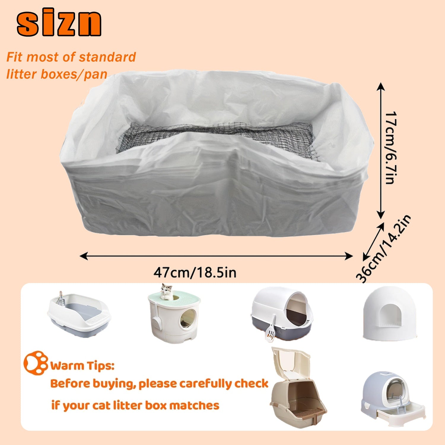 Reusable Mesh Cat Litter Filter Bags – 10-Pack for Easy Sifting and Clean-Up