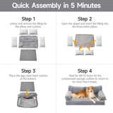Mewoofun Orthopedic Dog Bed – 35.4"x25.6"x11.8" Waterproof Sofa with Supportive Foam, Washable Cover & Non-Slip Bottom