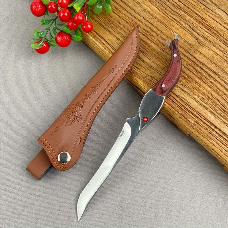 Portable Picnic Straight Knife – Compact Folding Paring Knife with Straight Blade & Ergonomic Handle