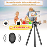 Flexible Octopus Tripod for Phone & Camera - Portable Vlogging Tripod with Bluetooth Remote