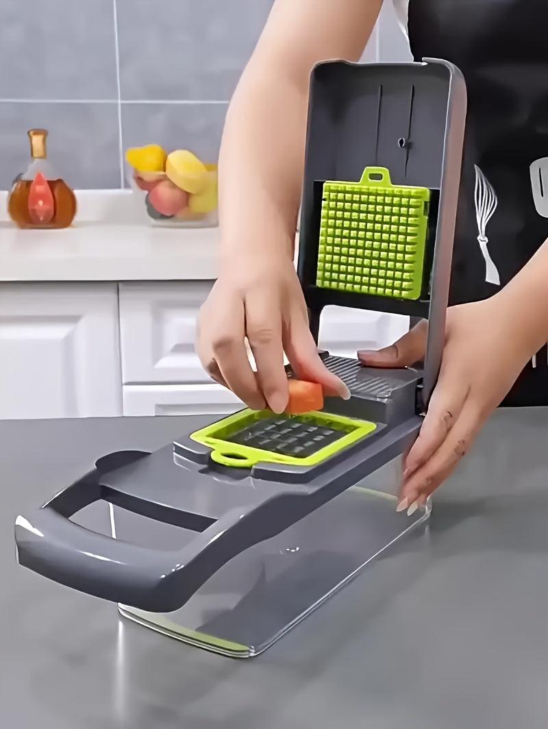 16-in-1 Vegetable Chopper Set – Multi-Blade Slicer with Container & Peeler - PulinGO
