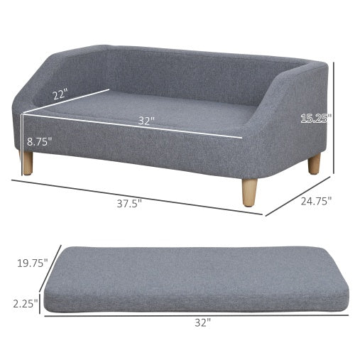 Dog Sofa – Sturdy Supportive Couch Bed with Washable Cushion & Non-Slip Base for Medium & Large Dogs