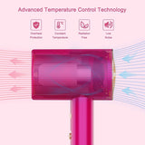 1800W Ionic Hair Dryer with Magnetic Nozzle - Powerful, Low-Noise Blow Dryer for Fast, Frizz-Free Drying