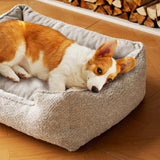 Mewoofun Medium Dog Bed – 31.5"x23.6"x9.5" Washable Rectangle Pet Bed with Calming Cushion & Non-Slip Bottom