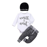 Newborn Baby Boy & Girl Outfit Set – Soft Cotton Romper Bodysuit with Pants | Infant Clothes 2PCS