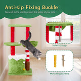 2-Story Cat House with Hammock & Climbing Frame – Multi-Level Cat Condo with Platforms and Scratch-Resistant Design