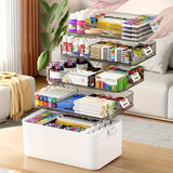 5-Tier Stackable Storage Bins with Lids & Doors – Collapsible Large-Capacity Organizer Box Set for Home, Kitchen, Office 🏡