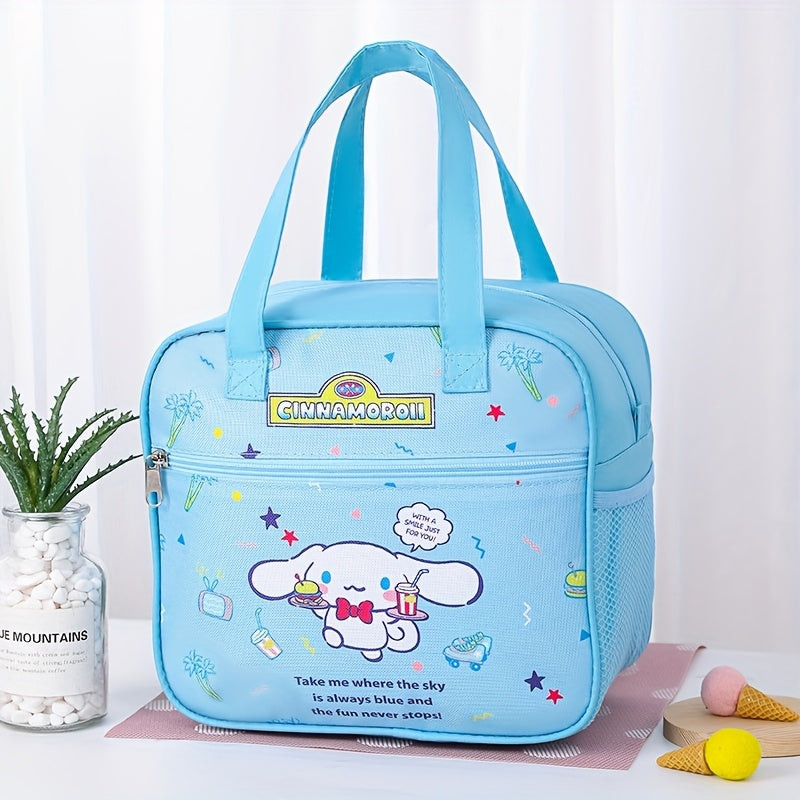 Sanrio My Melody Insulated Lunch Bag (500 ml Capacity) – Large Capacity Pastel Blue Bento-Style Bag with Strap for Office, Picnic & Outdoor 🧺🎀