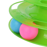 Pet Cat Crazy Ball Disk – Trilaminar Interactive Plate Toy with Rolling Balls for Indoor Cats, Fun Play & Exercise