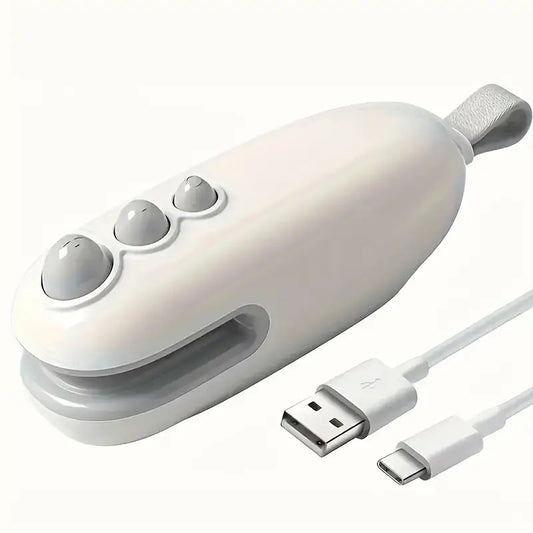 2-in-1 Mini Bag Sealer and Cutter - USB Rechargeable Heat Sealer for Snack & Chip Bags