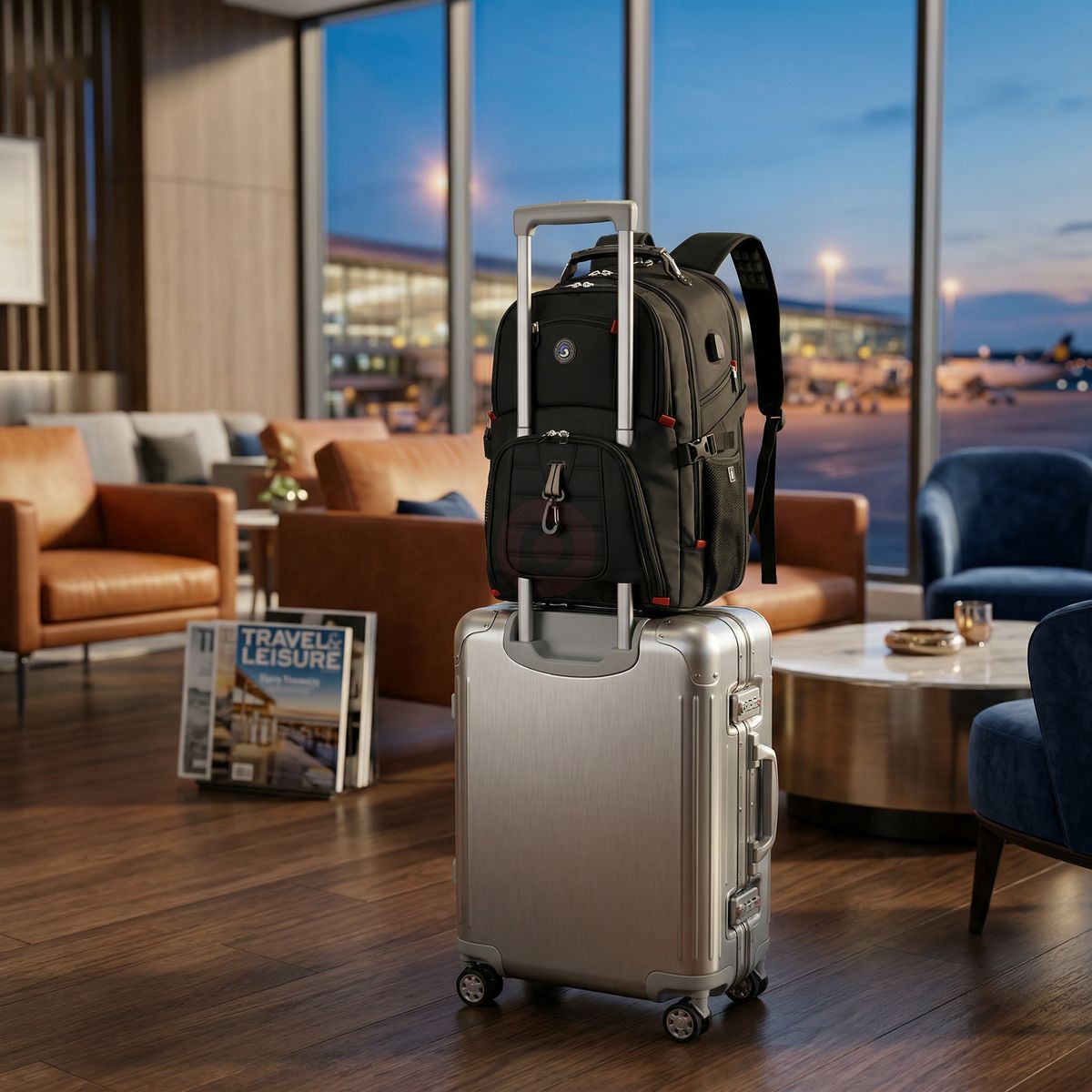 Extra Large 50L Travel Laptop Backpack – Airline-Approved Carry-On with USB Charging & Lock (17″)