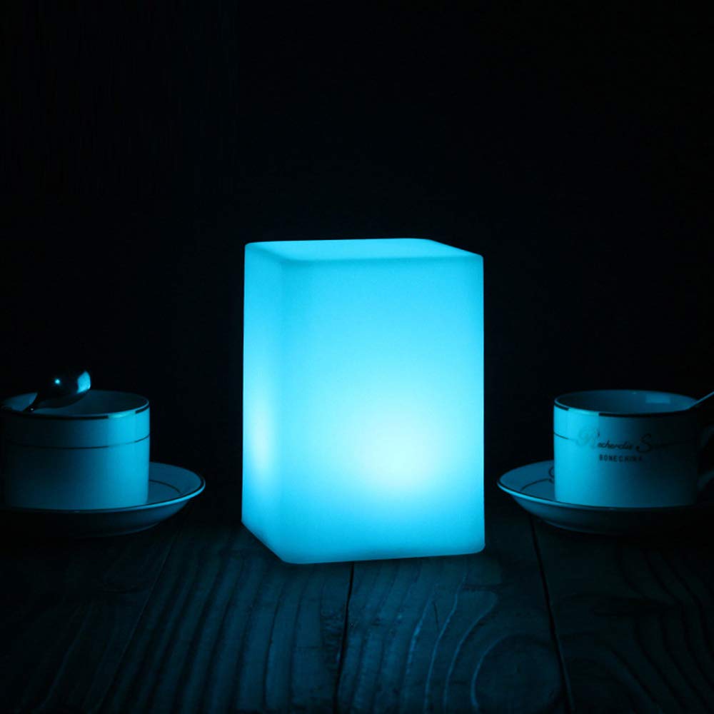 Rechargeable RGB LED Cube Lamp 6” – Waterproof Color Changing Indoor & Outdoor Mood Light