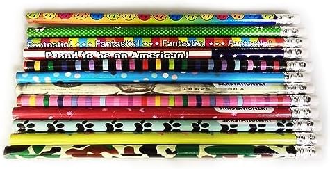 144-Count Assorted Color #2 HB Pencils with Erasers