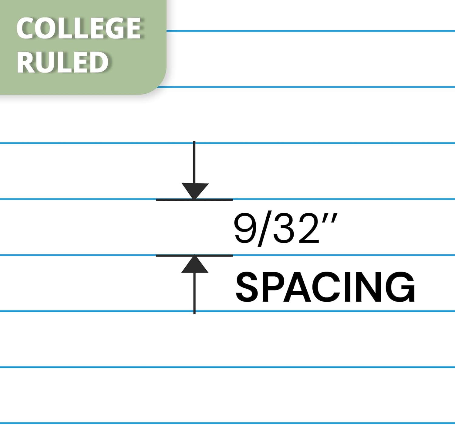 Assorted 5-Pack 3-Subject College Ruled Notebooks
