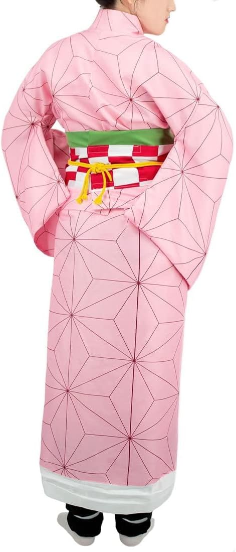 Pink Kimono Cosplay Outfit Set – Anime-Inspired Halloween Costume for Women 🎀✨