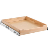 Solid Birch Wood Pull-Out Cabinet Drawer with Soft-Close Slides – Heavy-Duty Slide-Out Shelf for Kitchen, Pantry & Bathroom (17” W x 21” D)