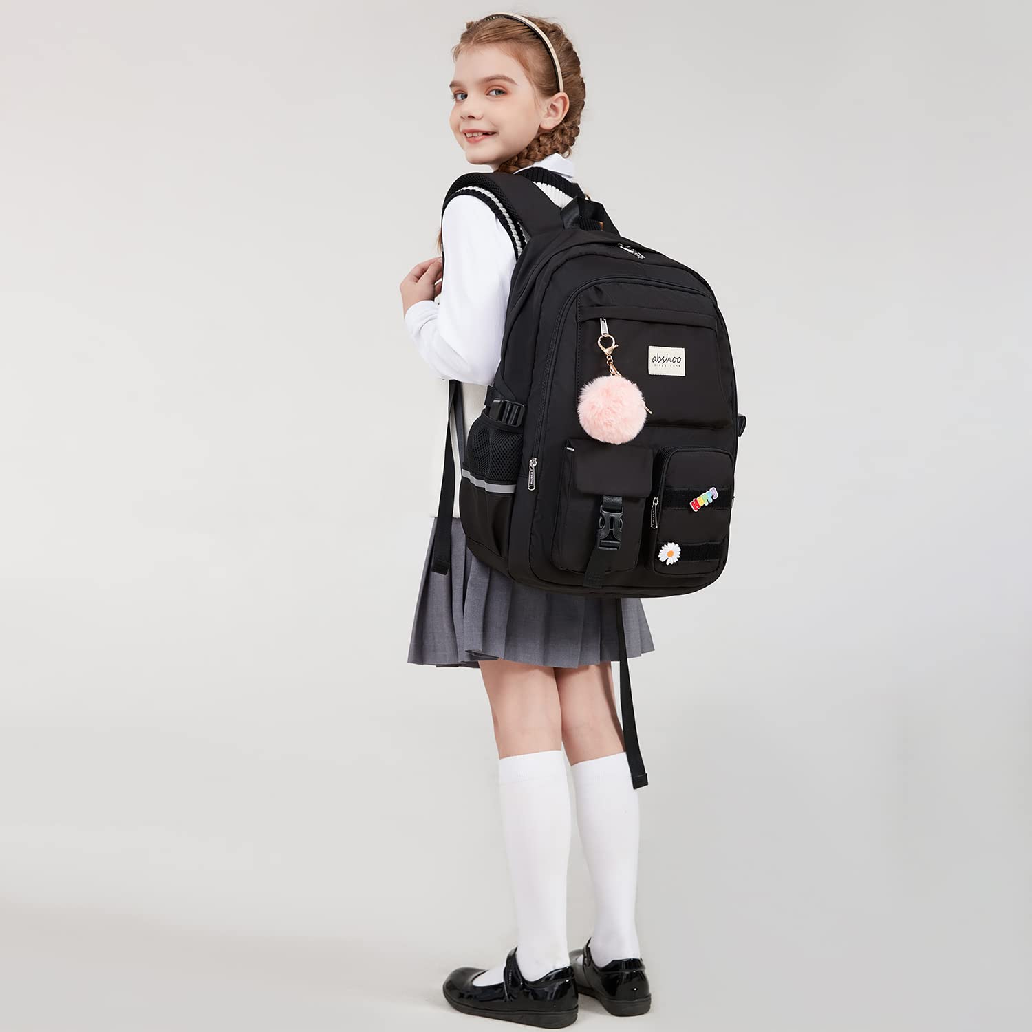 ABSHOO Large Laptop Backpack for College & High School – Water-Resistant Student Bookbag