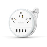 Compact Travel Power Strip with USB-C – 7 Device Charging Station, Ultra Thin Flat Plug & 4ft Wrap Cord for Hotels, Cruise & Home Use