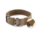 Wide Tactical Heavy-Duty Nylon Dog Collar – K9 Military-Grade Large Dog Collar with Metal Buckle & Adjustable Strap