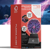Discovery Plasma Globe Interactive Lightning Lamp – Touch & Sound Reactive Electric Plasma Ball STEM Desk Decor Black