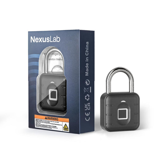 IP67 Waterproof Fingerprint Padlock with 12-Month Battery Life, Biometric Security Lock for Gym Locker, Gates & Outdoor Storage