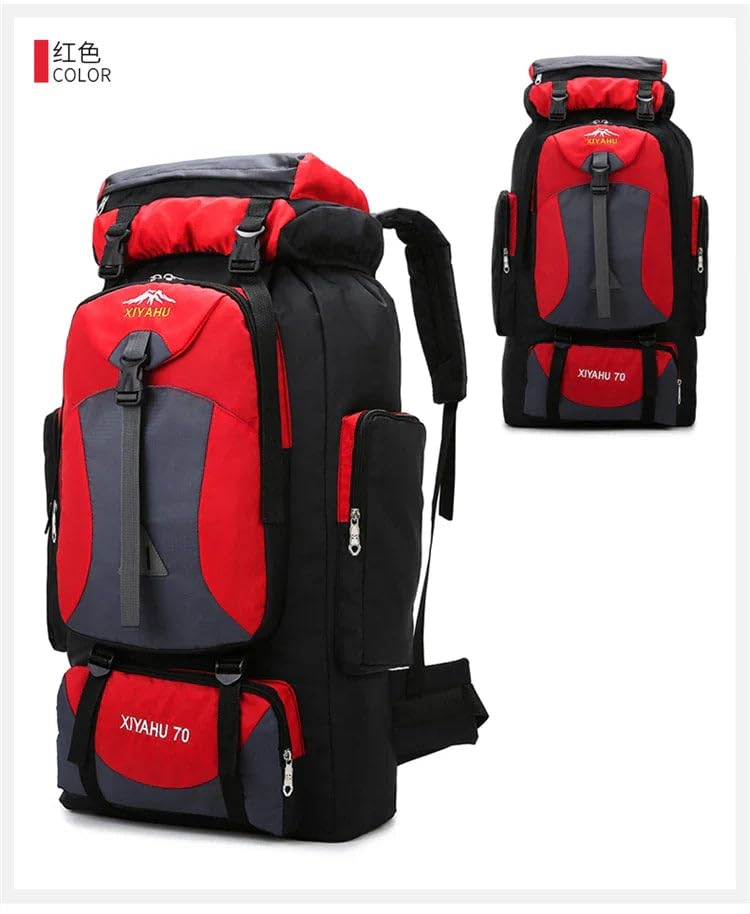 64L Waterproof Mountaineering Backpack – Large Capacity Outdoor Hiking, Camping & Climbing Rucksack with Padded Straps – Light Blue  (≈ 116 karakter ✔)