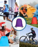 LZERKING 100-Pack Drawstring Backpacks – Bulk Blank Cinch Bags in 10 Colors for Sports, DIY & Community Events