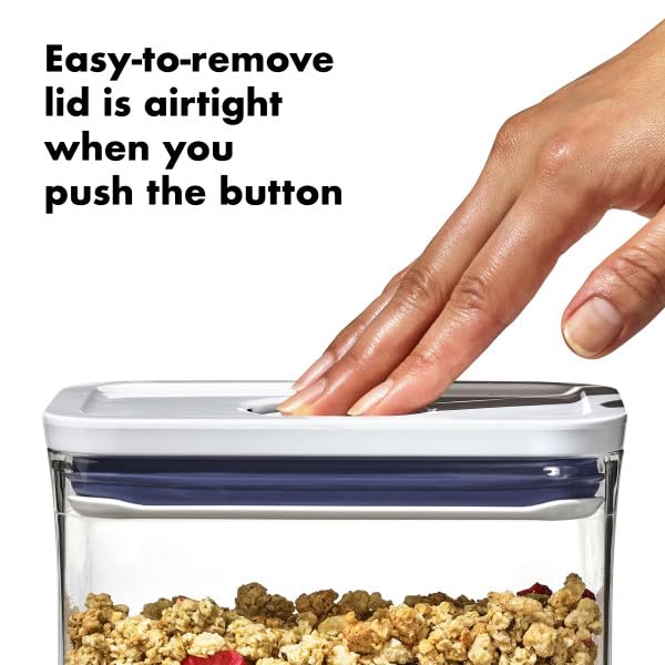 Airtight POP Food Storage Containers – Stackable BPA-Free Pantry Canisters (Clear)
