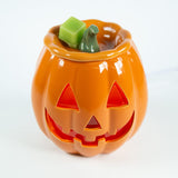 Halloween Wax Warmer – Pumpkin Orange Scented Wax Melt Burner by Scentsationals (Flameless, Safe & Festive Design)