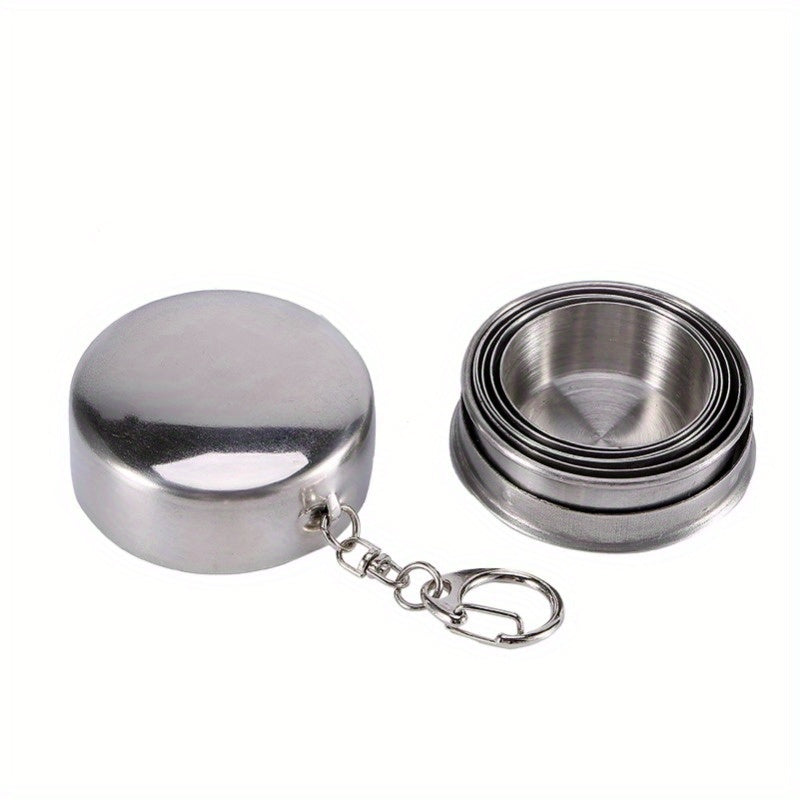 Stainless Steel Folding Cup – 250 ml Telescopic Camping Mug, Compact & Durable
