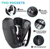 BANGE Anti-Theft Business Laptop Backpack – Smart Work Backpack with USB Charging Port, Fits 15.6” Laptops