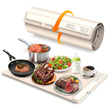 Foldable Electric Food Warming Mat - Silicone Heating Tray with 3 Temperature Settings for Buffets & Parties