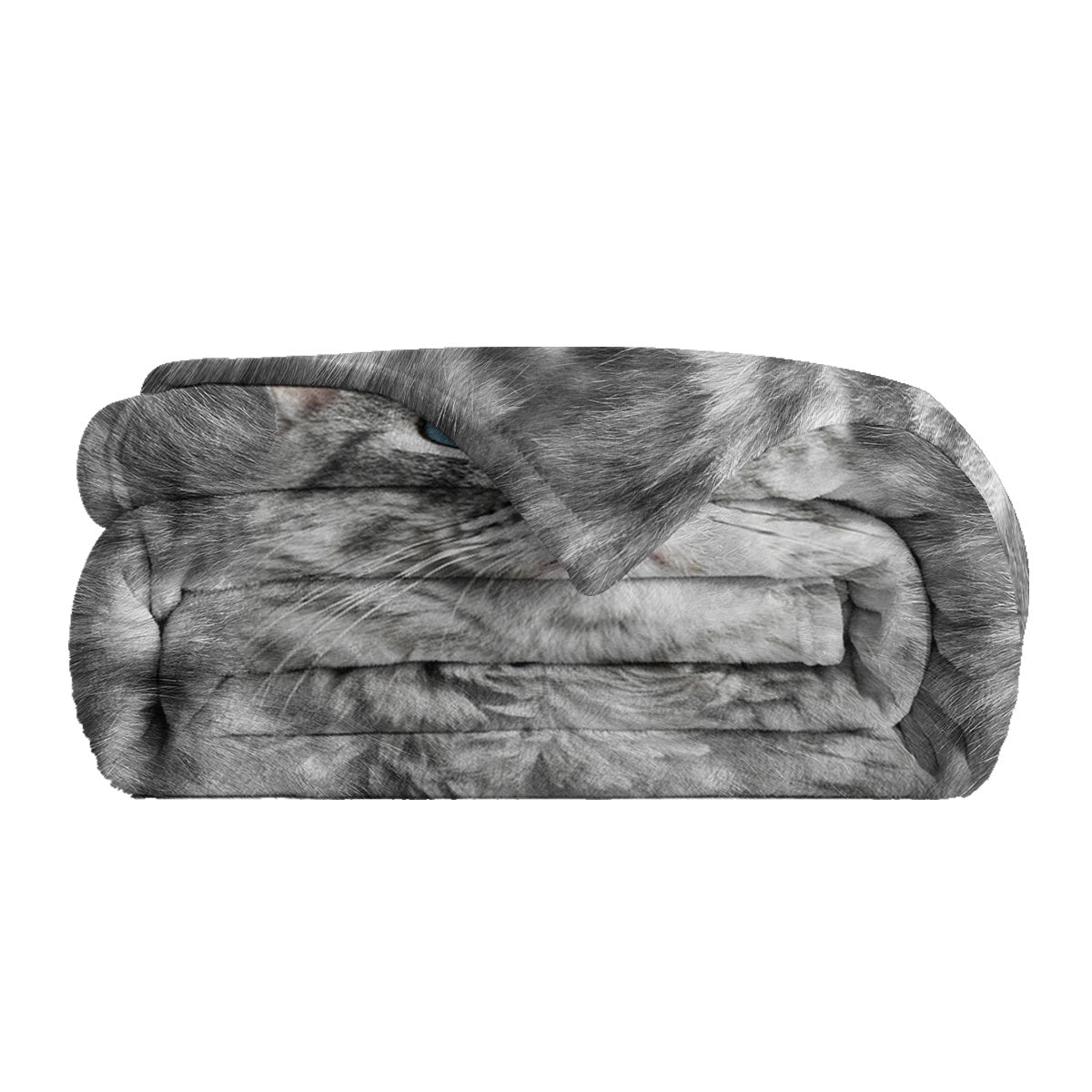 Cat Blanket for Cat Lovers – Cute Black & White Cat Print Fleece Sherpa Throw for Girls & Women, 130 × 150 cm