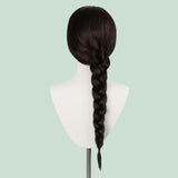 Brown Braided Witch Wig – Heat-Resistant Long Braid Elphaba Style Hair for Cosplay & Halloween 🧙‍♀️✨