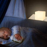 4” Rechargeable RGB LED Cube Night Light – Child-Friendly Waterproof Color Changing Mood Lamp