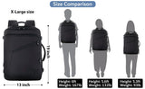 MATEIN 40–45L Expandable Carry-On Travel Backpack with Convertible Carry – Airline Approved – Black